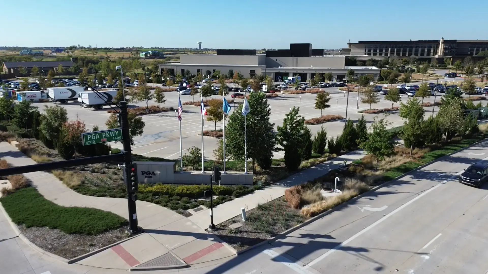 PGA Frisco district at PGA Parkway with resort and public facilities