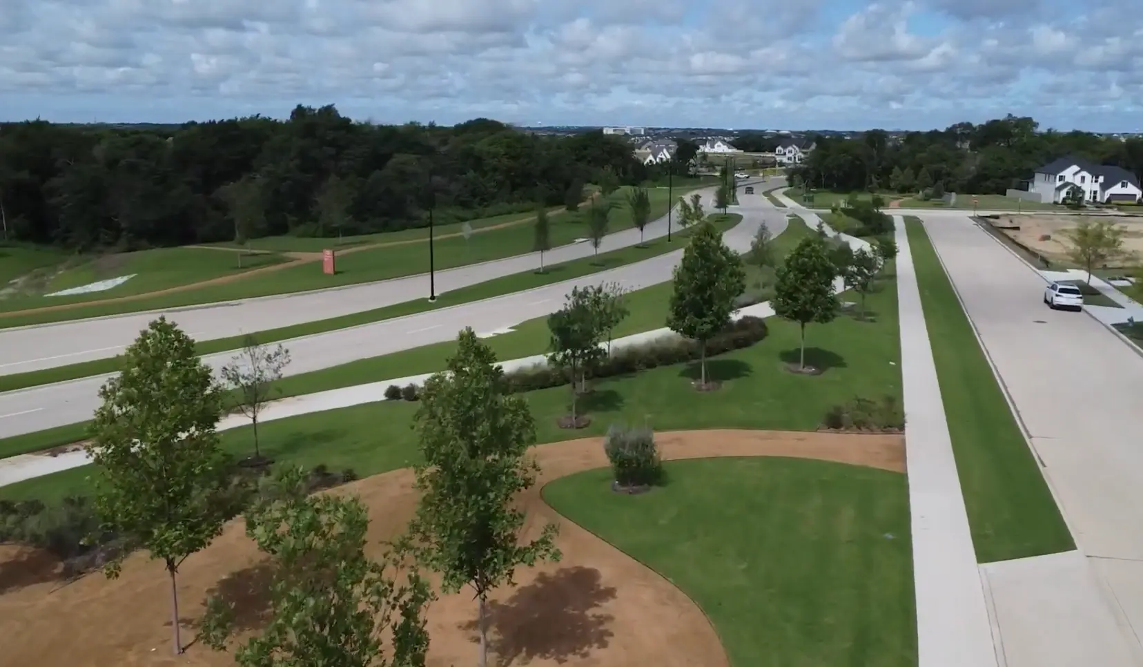 Green trail corridor and open space in Painted Tree McKinney