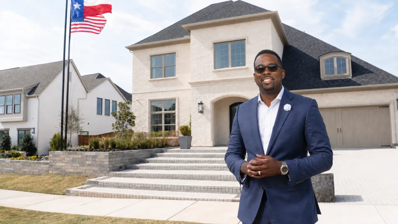 Tommy Wooten standing in front of a new construction home in North Dallas